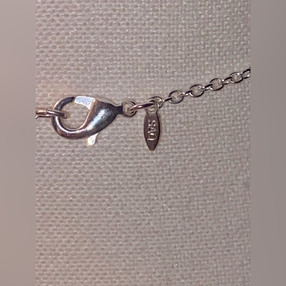 Women’s silver chain large earthy stones beads with silver beads - Picture 6 of 12